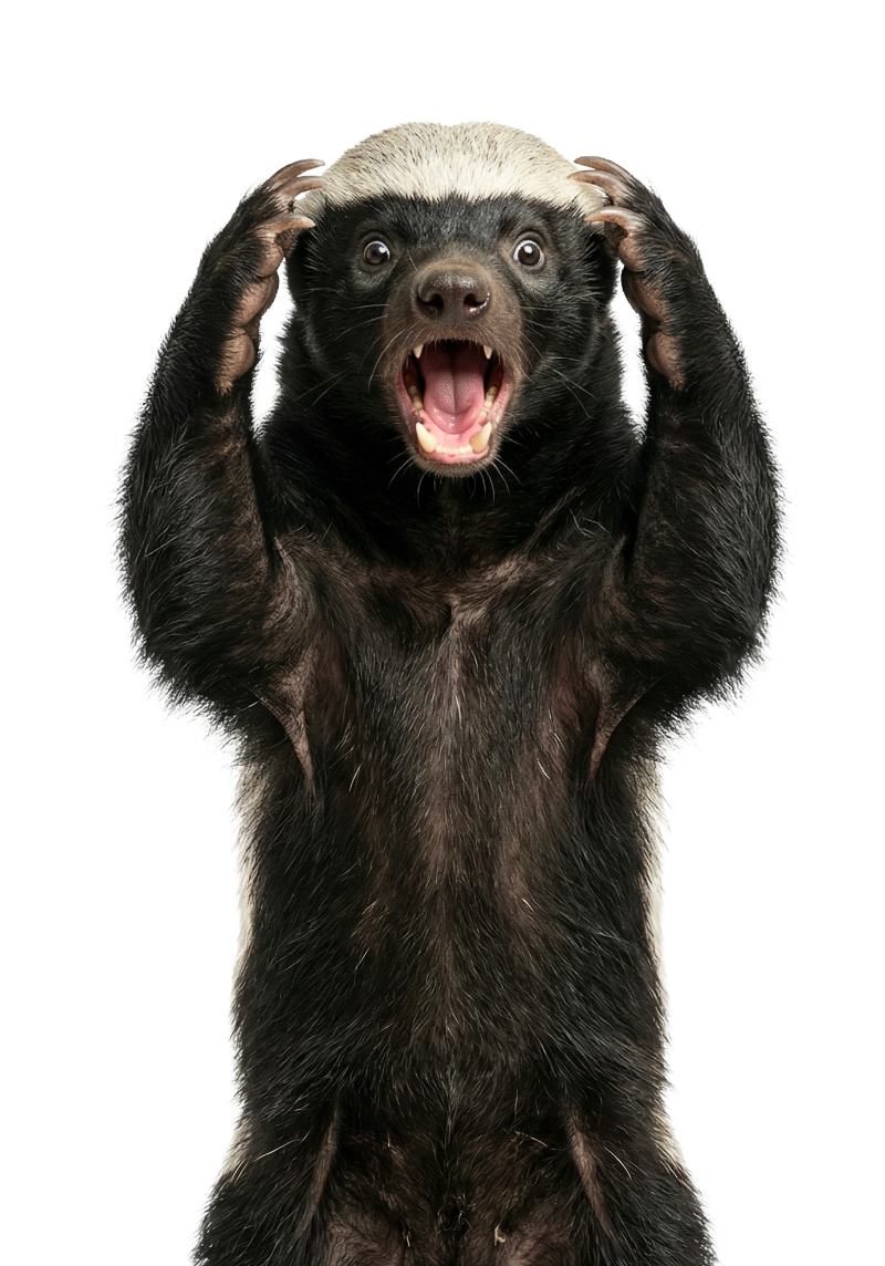 Medojed – maskot Na šrota